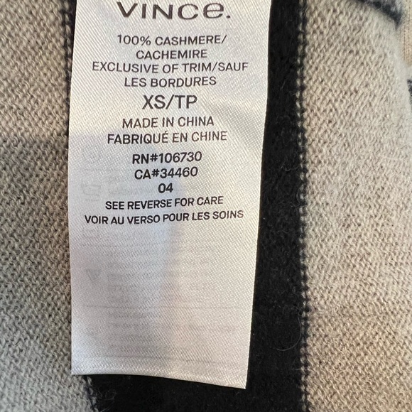 Vince 100% cashmere striped sweater size XS - Picture 5 of 5